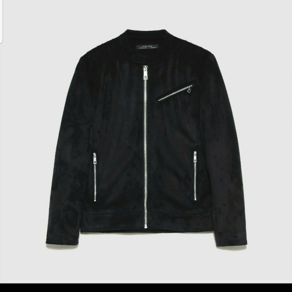 Zara suede bomber jacket